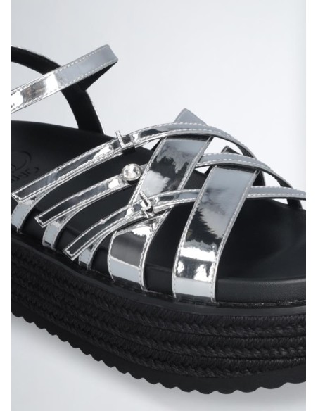 Liu Jo – Sandali Platform a Specchio con Fascette Incrociate  | Mariad