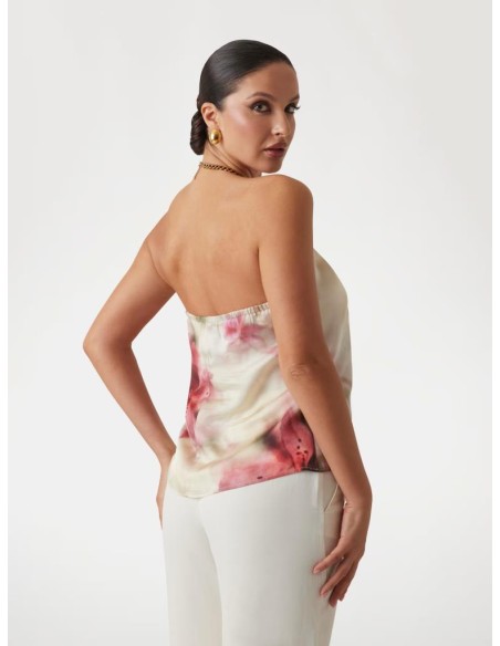 Top smanicato a stampa floreale – Marciano  | Mariadesole.it