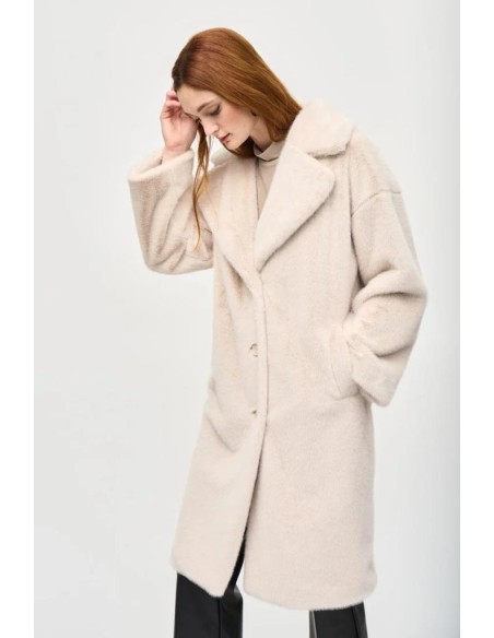 Cappotto Dritto in Pelliccia Sintetica Donna  | Mariadesole.it