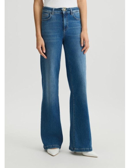 Jeans A Zampa Flare con Cintura – Liu Jo Donna  | Mariadesole.it