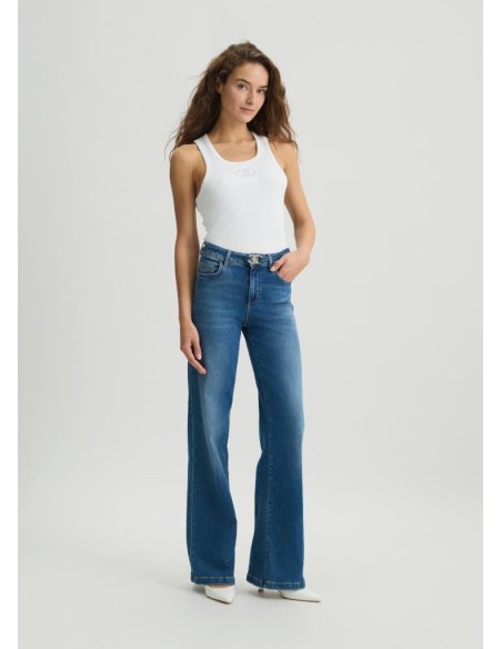 Jeans A Zampa Flare con Cintura – Liu Jo Donna  | Mariadesole.it