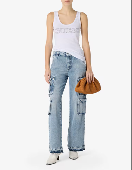 Guess Jeans Cargo Kori Donna – Comfort e Stile Casual  | Mariadesole.i