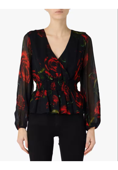 Guess Top Donna Mishka – Eleganza Romantica in Chiffon  | Mariadesole.
