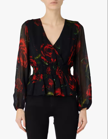 Guess Top Donna Mishka – Eleganza Romantica in Chiffon  | Mariadesole.