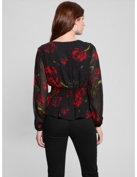 Guess Top Donna Mishka – Eleganza Romantica in Chiffon  | Mariadesole.