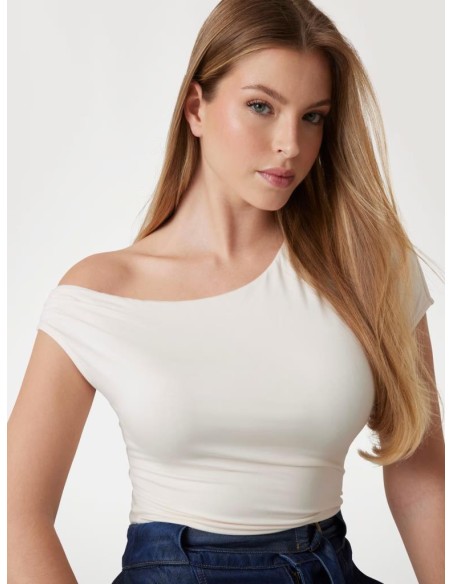 Top Stretch a Spalle Scoperte Guess – Modal, Logo G in Metallo  | Mari