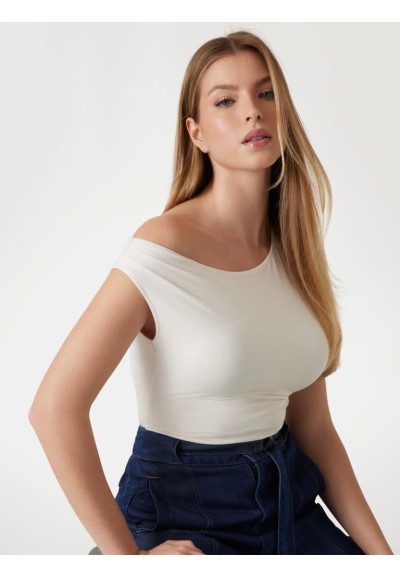 Top Stretch a Spalle Scoperte Guess – Modal, Logo G in Metallo  | Mari