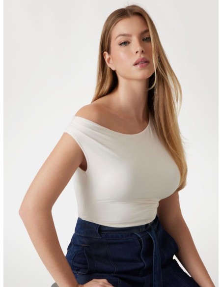 Top Stretch a Spalle Scoperte Guess – Modal, Logo G in Metallo  | Mari