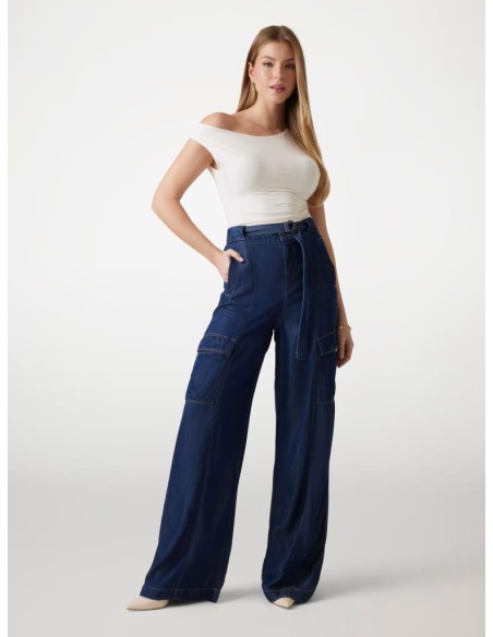 Top Stretch a Spalle Scoperte Guess – Modal, Logo G in Metallo  | Mari