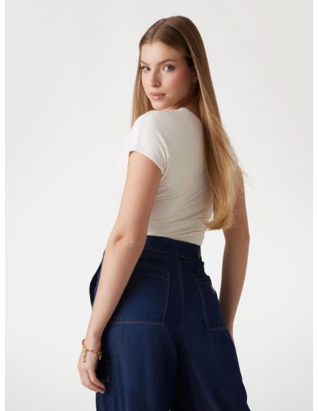 Top Stretch a Spalle Scoperte Guess – Modal, Logo G in Metallo  | Mari