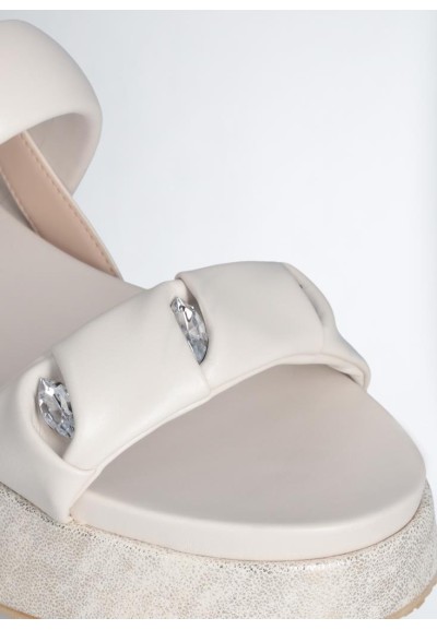 Sandali Platform Liu Jo con Pietre Gioiello e Cinturino Regolabile  | 