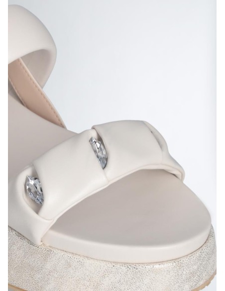 Sandali Platform Liu Jo con Pietre Gioiello e Cinturino Regolabile  | 