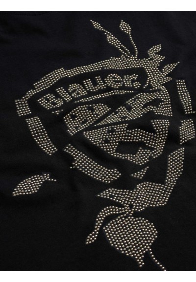 T-shirt Blauer Havey Donna con Scudo e Fiori – Design Elegante e Casua