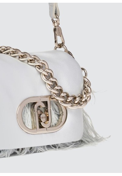 Borsa Liu Jo LaPuffy in Raso con Piume e Tracolla Removibile  | Mariad