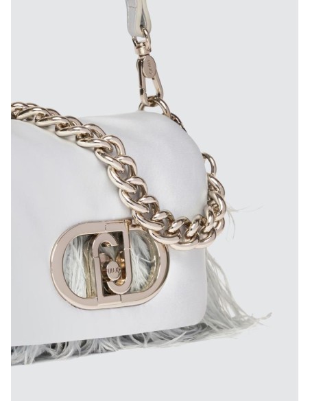 Borsa Liu Jo LaPuffy in Raso con Piume e Tracolla Removibile  | Mariad