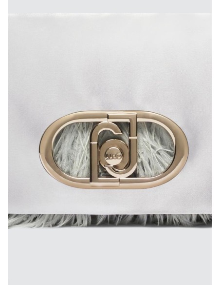 Borsa Liu Jo LaPuffy in Raso con Piume e Tracolla Removibile  | Mariad