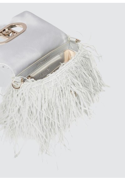 Borsa Liu Jo LaPuffy in Raso con Piume e Tracolla Removibile  | Mariad
