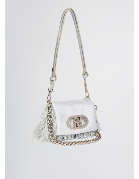 Borsa Liu Jo LaPuffy in Raso con Piume e Tracolla Removibile  | Mariad