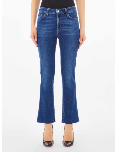 Liu Jo Jeans Good Princess a Vita Alta con Logo Brillantinato  | Maria