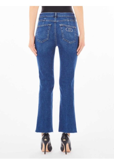 Liu Jo Jeans Good Princess a Vita Alta con Logo Brillantinato  | Maria