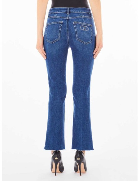 Liu Jo Jeans Good Princess a Vita Alta con Logo Brillantinato  | Maria