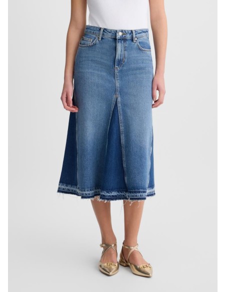 Liu Jo Gonna Lunga in Denim - Eleganza Casual con Dettagli Unici  | Ma