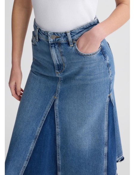 Liu Jo Gonna Lunga in Denim - Eleganza Casual con Dettagli Unici  | Ma
