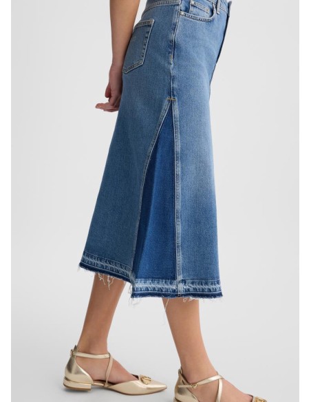 Liu Jo Gonna Lunga in Denim - Eleganza Casual con Dettagli Unici  | Ma