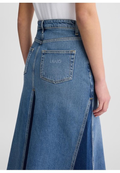 Liu Jo Gonna Lunga in Denim - Eleganza Casual con Dettagli Unici  | Ma