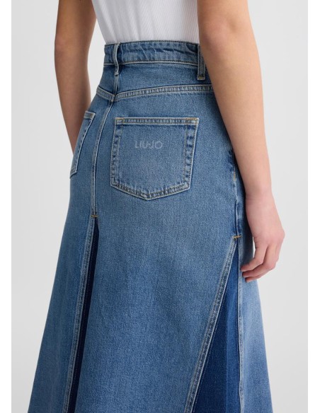 Liu Jo Gonna Lunga in Denim - Eleganza Casual con Dettagli Unici  | Ma