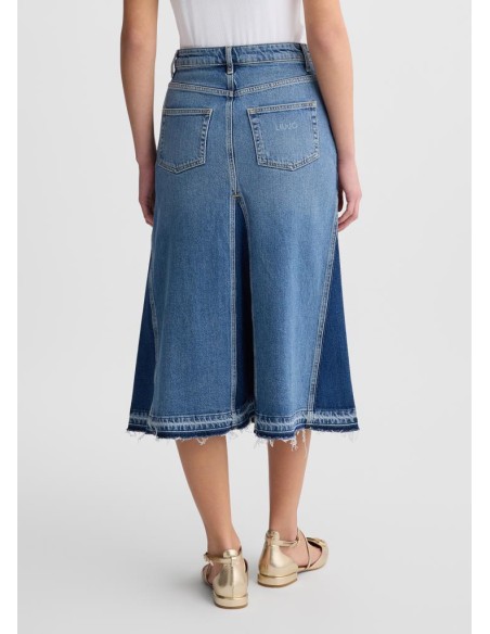 Liu Jo Gonna Lunga in Denim - Eleganza Casual con Dettagli Unici  | Ma