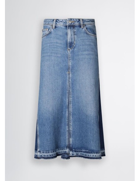 Liu Jo Gonna Lunga in Denim - Eleganza Casual con Dettagli Unici  | Ma