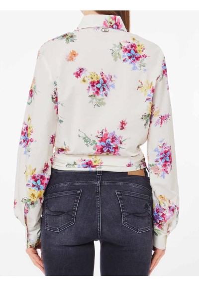 Liu Jo Camicia Dritta in Cotone Stampato - Multicolore con Dettagli di