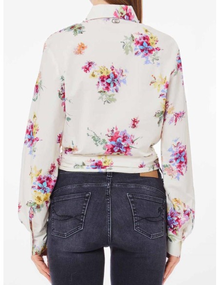 Liu Jo Camicia Dritta in Cotone Stampato - Multicolore con Dettagli di