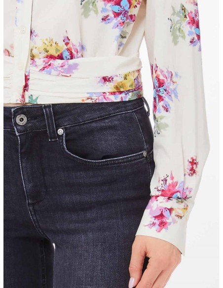 Liu Jo Camicia Dritta in Cotone Stampato - Multicolore con Dettagli di