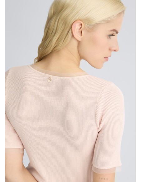 Liu Jo Top Donna con Inserti in Tulle – Eleganza e Femminilità per Ogn
