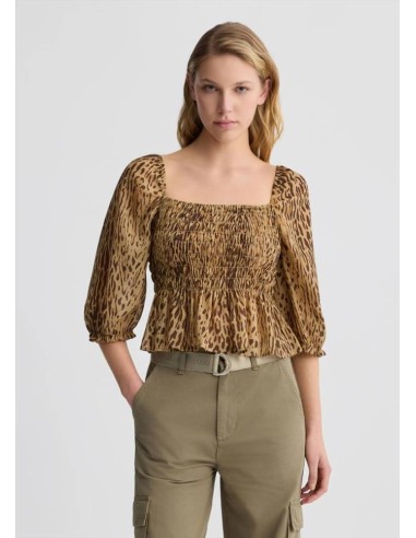 Liu Jo Top Donna Animalier – Eleganza e Stile con Maniche a Palloncino