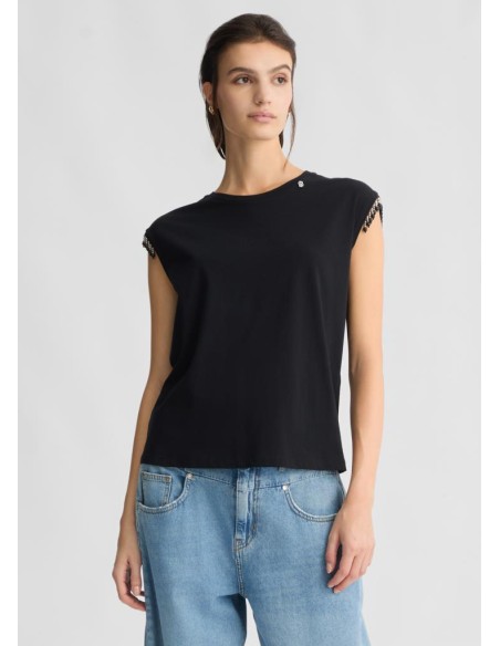 Liu Jo T-shirt in Jersey con Perline – Eleganza e Comfort in un Solo C