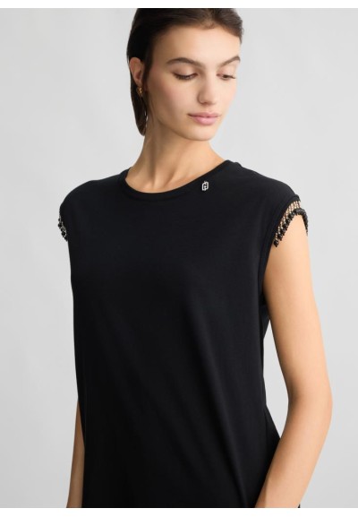 Liu Jo T-shirt in Jersey con Perline – Eleganza e Comfort in un Solo C