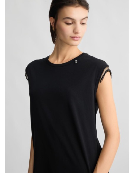 Liu Jo T-shirt in Jersey con Perline – Eleganza e Comfort in un Solo C