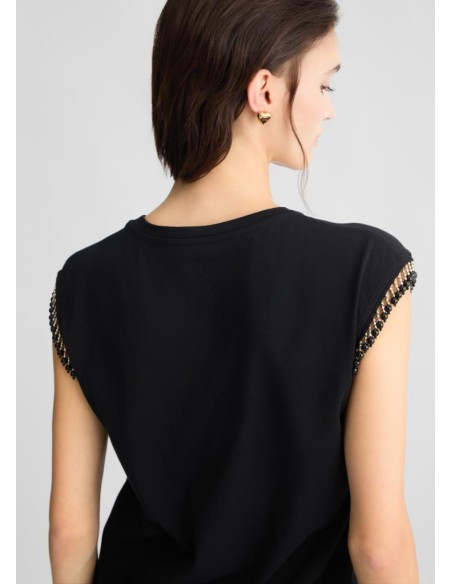 Liu Jo T-shirt in Jersey con Perline – Eleganza e Comfort in un Solo C