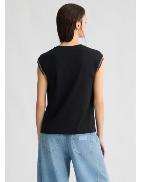 Liu Jo T-shirt in Jersey con Perline – Eleganza e Comfort in un Solo C
