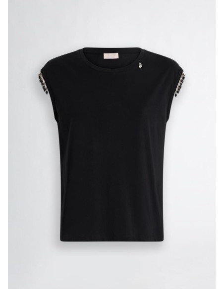 Liu Jo T-shirt in Jersey con Perline – Eleganza e Comfort in un Solo C