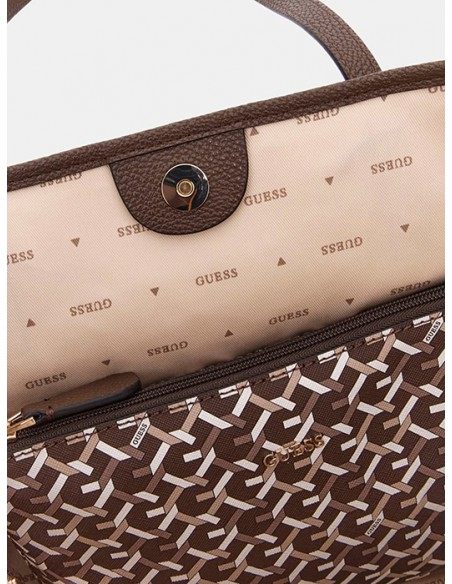 Guess Borsa Vikky Logo All Over Donna  | Mariadesole.it