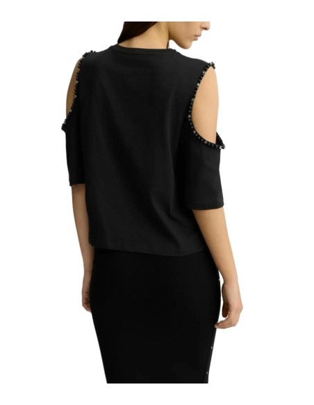 Liu Jo T-shirt Donna in Cotone con Perle e Strass – Eleganza Casual  |