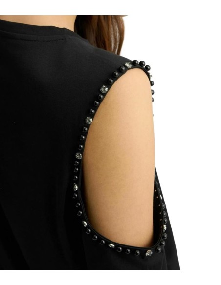 Liu Jo T-shirt Donna in Cotone con Perle e Strass – Eleganza Casual  |