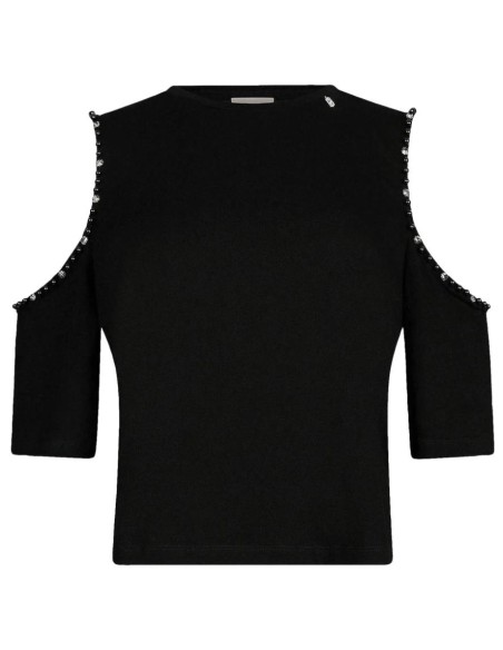 Liu Jo T-shirt Donna in Cotone con Perle e Strass – Eleganza Casual  |