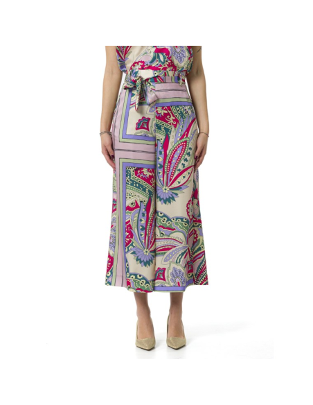 Liu Jo Pantaloni Palazzo in Raso Stampato – Eleganza e Stile con Stamp