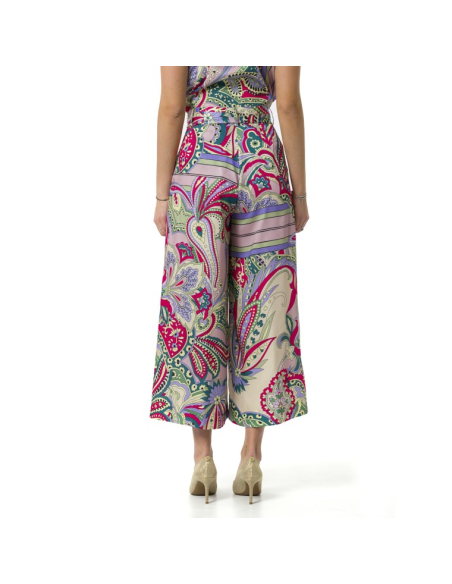 Liu Jo Pantaloni Palazzo in Raso Stampato – Eleganza e Stile con Stamp