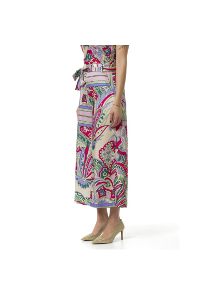 Liu Jo Pantaloni Palazzo in Raso Stampato – Eleganza e Stile con Stamp